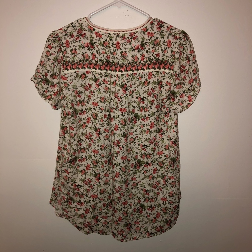 Max Studio Floral Button Down Blouse - image 5